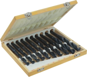 Foret taillé meulé de 14,5 à 23mm cône morse N°2 - coffret bois de 10 pcs