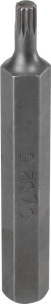 Embout hexagonal 10x75mm avec empreinte XZN 5mm