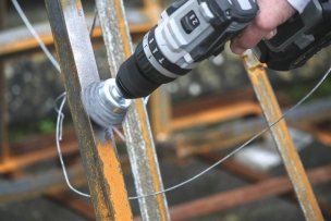 Brosse coupe sur tige 6mm fil acier inox ondulé 50mm - lot de 10 pcs