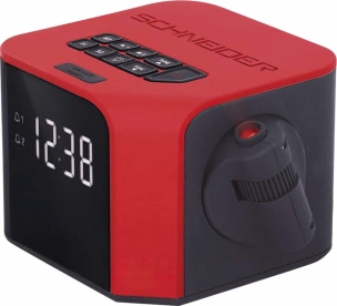 Radio réveil Luna rouge SCHNEIDER