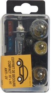 Coffret de secours 12V H1/H7 - 6 ampoules et 2 fusibles