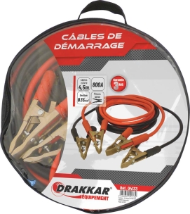 Câbles de démarrage en cuivre 35mm² 2x4,5m 800A pinces en laiton