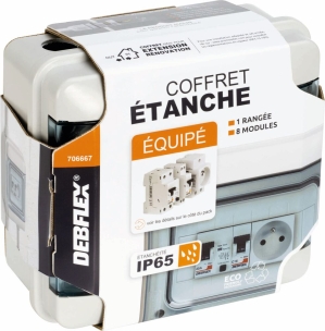 Coffret abri de jardin pré-équipé étanche avec 8 modules