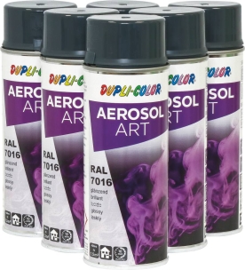 Peinture RAL 7016 gris anthracite - lot de 6 aérosols de 400ml