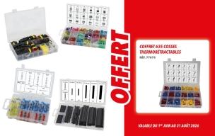 Pack de 4 coffrets électricité et 1 coffret de cosses thermorétractables OFFERT
