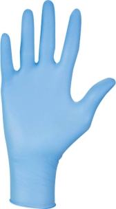 Gants jetables ambidextres nitrile 240mm 0,06mm bleu T8 - boîte de 100 pcs