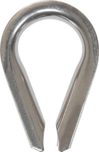 Cosse cœur en acier inox pour câble de 8mm - sachet de 4 pcs