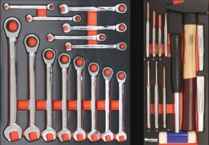 Servante d'atelier 7 tiroirs composée de 189 outils - modules métal