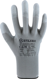 Gants de dextérité enduit PU T11 sur carte - lot de 12 pcs