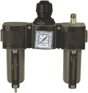 Filtre à air/régulateur/lubrificateur femelle 1/4" avec manomètre