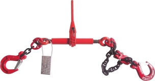 Tendeur d'arrimage à cliquet 10T 3,5m avec chaîne 13mm ajustable et 2 crochets