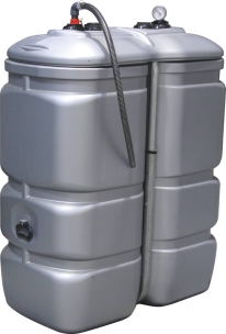 Cuve de stockage gasoil PEHD 750L double paroi pré-équipée