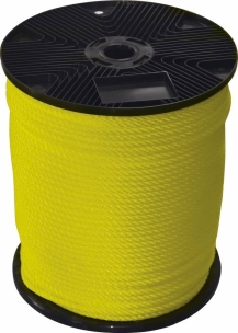 Cordage polypropylène jaune 16mm - bobine présentoir de 35m