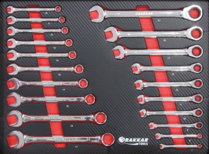 Servante d'atelier 7 tiroirs composée de 176 outils - modules carbone