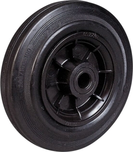 Roue nylon et caoutchouc alésage lisse D150mm
