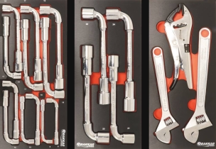 Servante d'atelier 7 tiroirs composée de 205 outils - modules finition métal
