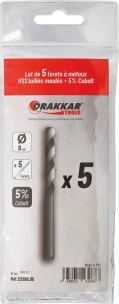 Foret à métaux HSS 5% cobalt 9mm - lot de 5 pcs Foret à métaux HSS 5% cobalt 9mm - lot de 5 pcs