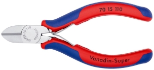 Pince coupante de côté multiusage avec ressort 110mm gainage bi-matière - Chromée