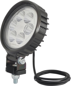Phare de travail rond LED 10/30 12W 1500 lumens - boîtier carbone