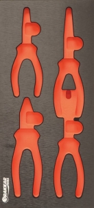 Module mousse 395x178mm métal vide pour pinces à bec/universelle KNIPEX