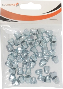 Ecrou borgne zingué blanc M6 DIN 1587 - sachet de 50 pcs