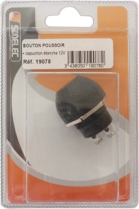 Bouton poussoir avec capuchon étanche - blister