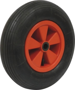 Roue gonflable jante PVC 400x100mm alésage 25mm moyeu 75mm 150kg