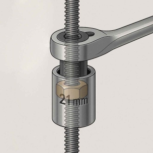 Coffret de douilles traversantes 3/8" et 1/2" - 17 pcs