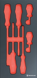 Module mousse vide - finition carbone pour tournevis plat