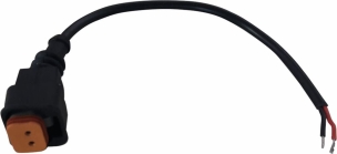 Connecteur DT mâle 2 plots avec câbles 350mm et cabochon de protection
