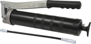 Pompe à graisse manuelle avec flexible/agrafe et valve de remplissage pour espace étroit