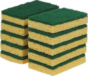 Eponge tampon double face 110x70x22mm - lot de 10 pcs