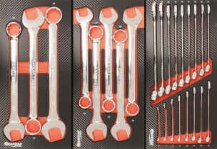 Servante d'atelier 7 tiroirs composée de 235 outils - modules finition carbone