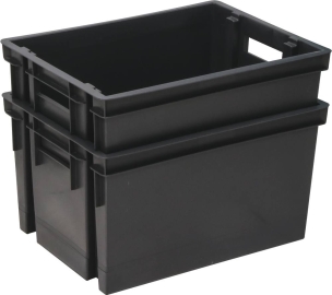 Bac de rangement gris 20L 390x290x230mm