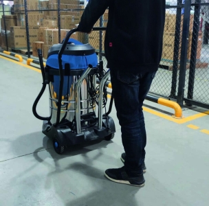 Aspirateur eau et poussière 60L 230V 2400W cuve inox basculante/2 moteurs