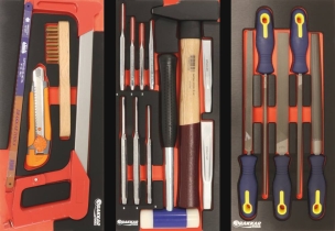 Servante d'atelier 8 tiroirs composée de 248 outils - modules finition métal