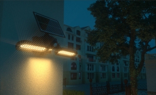 Projecteur LED solaire 1400 lumens 15W avec détecteur - Satellite