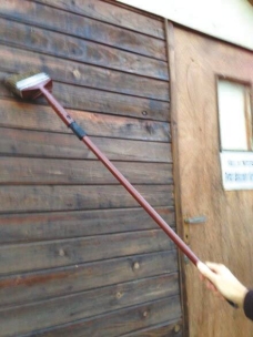 Pinceau/brosse rectangulaire 120mm pour lasure avec rallonge 1m