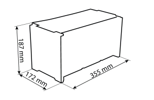 Module de rangement 12 boîtes à bec 77x170x50mm avec vitre transparente