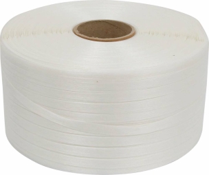 Feuillard textile fil à fil blanc 13mm 1100m