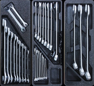 Servante d'atelier 7 tiroirs composée de 147 outils - modules PVC