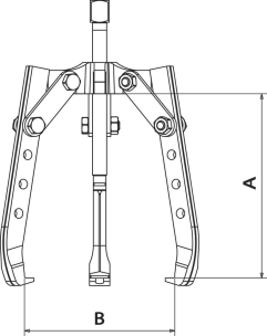 Extracteur combiné 2 ou 3 griffes 220mm 4 positions 4T