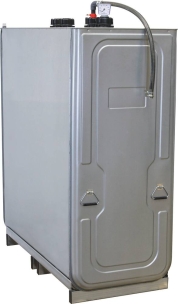 Cuve de stockage gasoil galvanisée 1500L double paroi pré-équipée