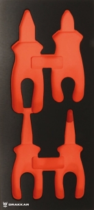 Module mousse 395x178mm métal vide pour pinces