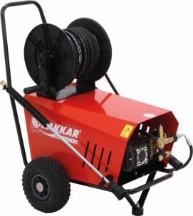 Nettoyeur HP eau froide 380V 21 l/min 170 bar total stop avec enrouleur 20m et lance turbo