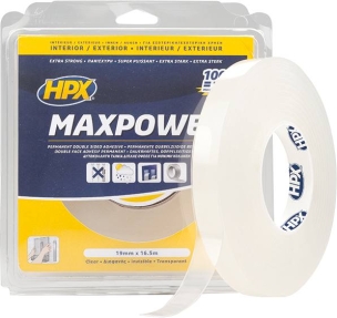 Ruban adhésif double face transparent 19mmx16,5m 29N - lot de 10 blisters