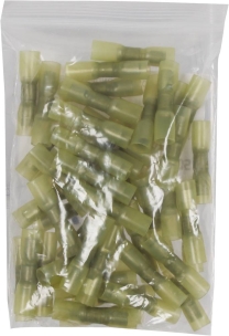 Cosse ronde femelle 100% isolée thermorétractable jaune M5 - blister de 50 pcs