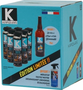 Dégrippant multifonctions - lot de 6 aérosols 500ml + 1 Dégraissant universel Mekatop 1L et 1 bière 75cl "La blonde qui klaque" OFFERTS