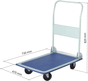Chariot de manutention 4 roues 150kg