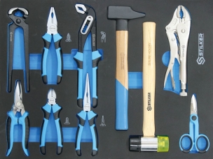 Servante d'atelier 7 tiroirs composée de 247 outils - modules mousses